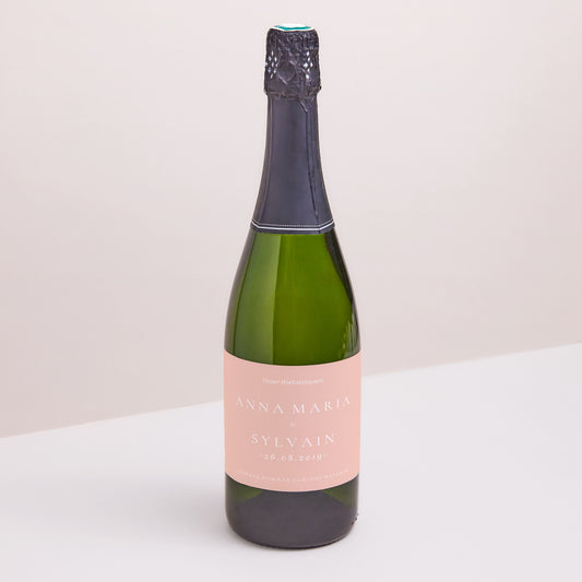 Flaschenetikett Hochzeit Landschaft Minimalistische Nuancen foto