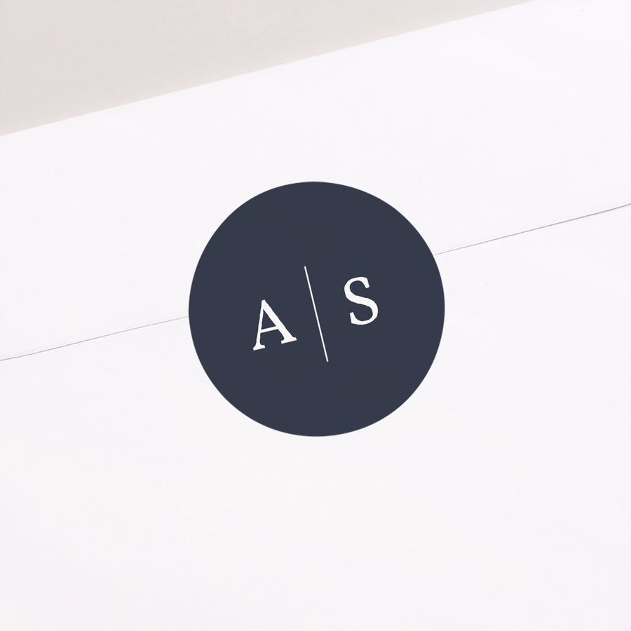 Sticker Hochzeit Rund Minimalistische Nuancen foto