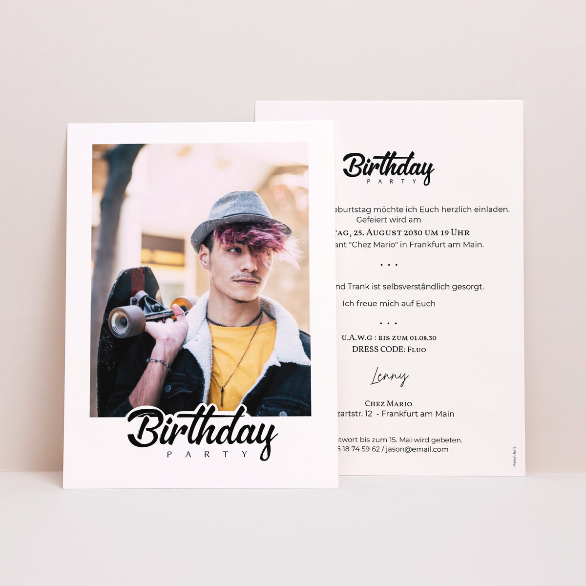 Einladungskarte Geburtstag Birthday Party foto