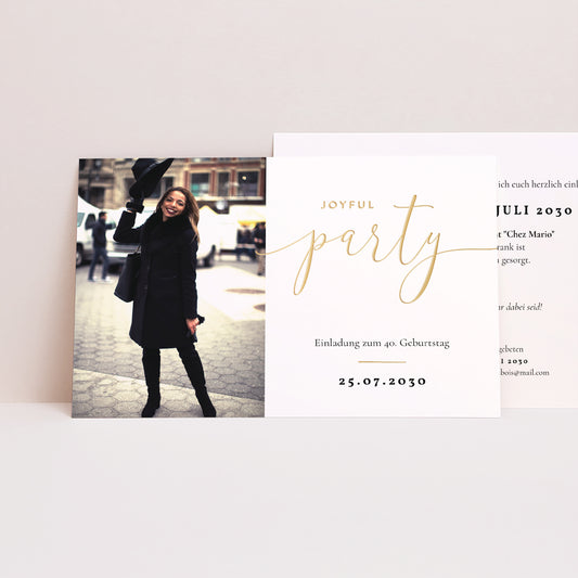 Einladungskarte Geburtstag Landschaft Fröhliche Party 40 foto