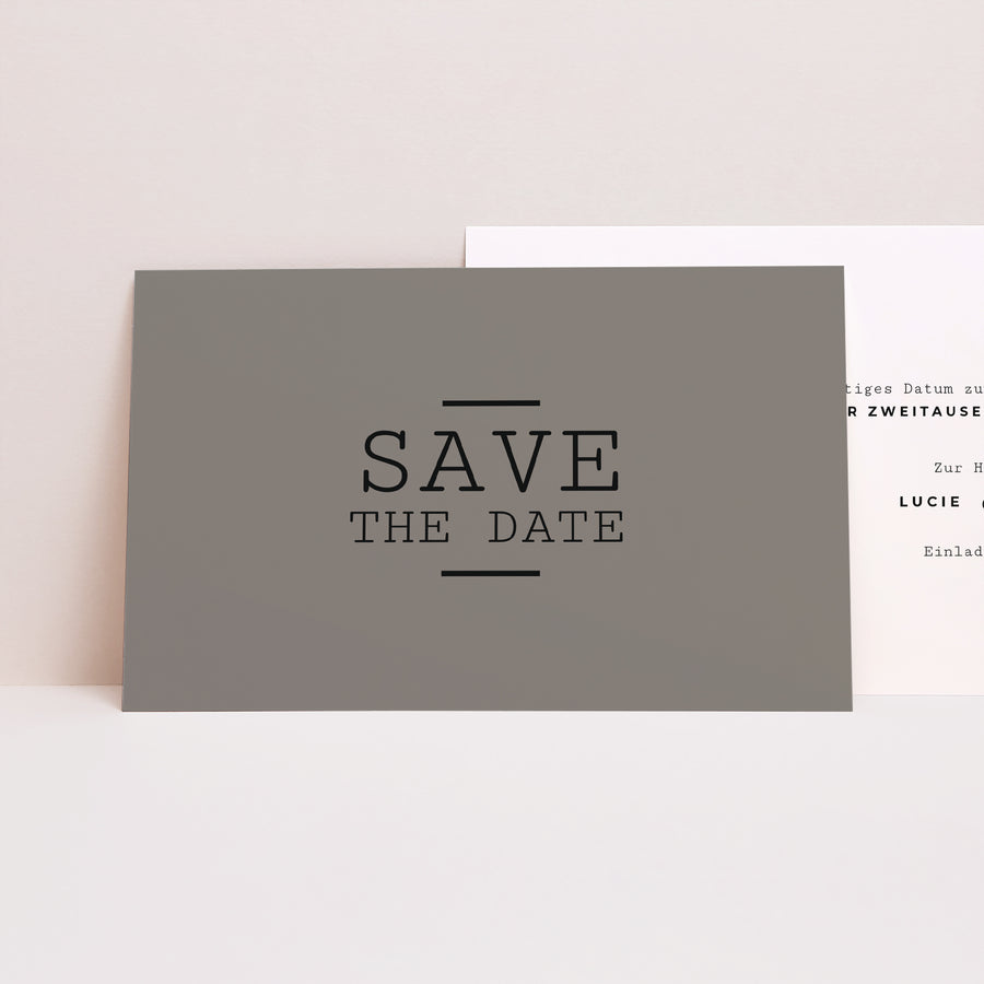 Save the date Karte Hochzeit Landschaft Cappuccino foto