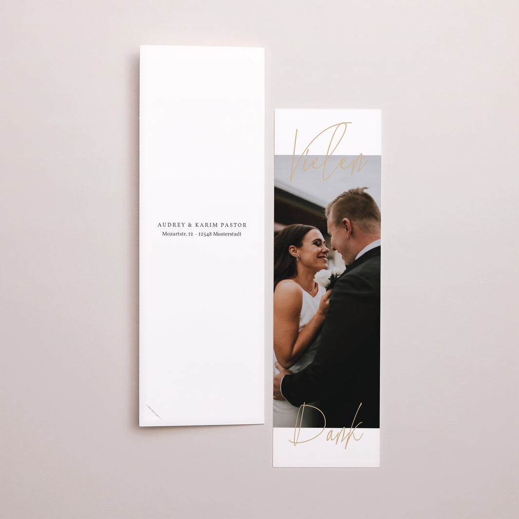 Dankeskarte Hochzeit Fotoautomaten Lesezeichen Wir heiraten foto N° 3