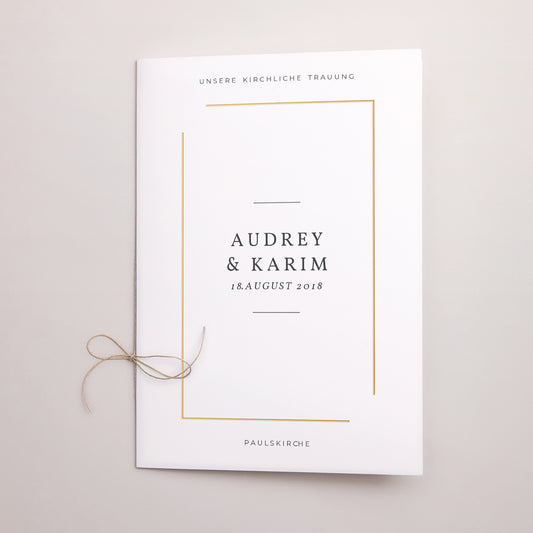 Kirchenheft Hochzeit Doppelflügel Wir heiraten foto