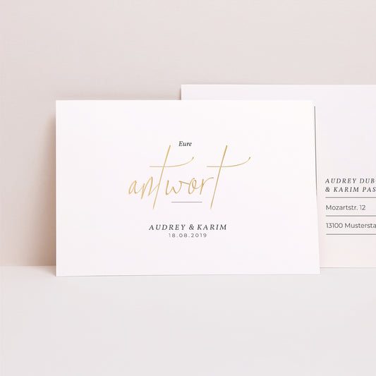 Antwortkarte Hochzeit Landschaft Wir heiraten foto