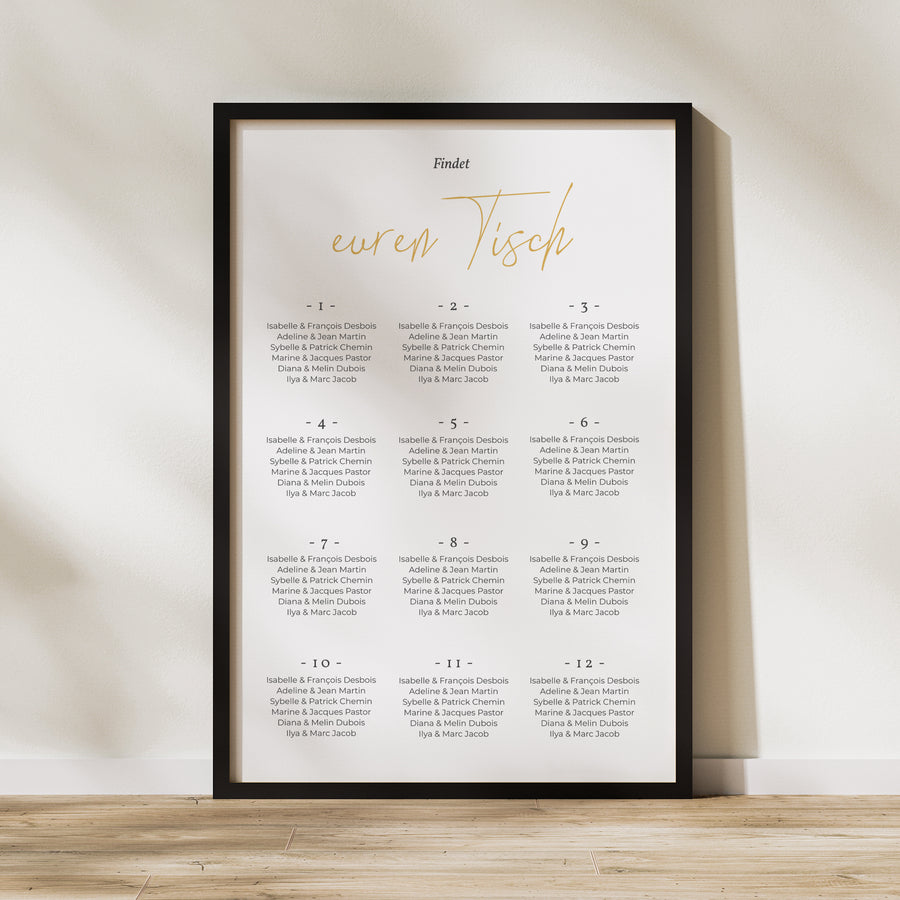 Sitzplan Hochzeit Porträt 60 x 90 cm Wir heiraten foto
