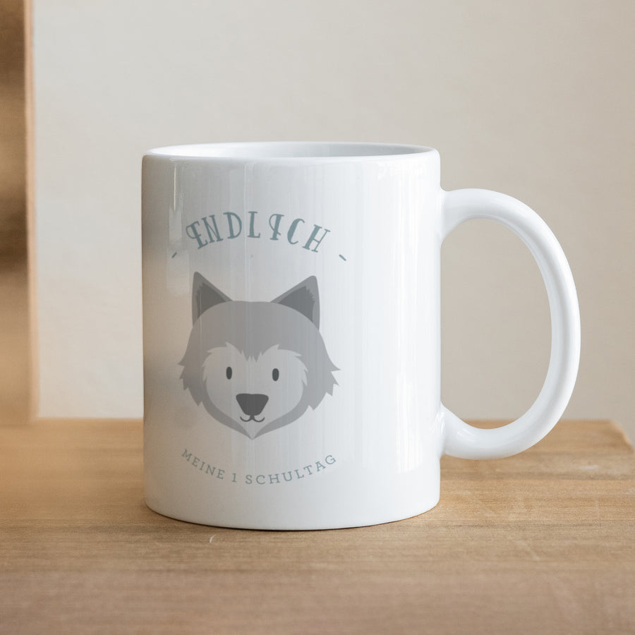 Tasse Objekte Weiß Kleiner Wolf foto