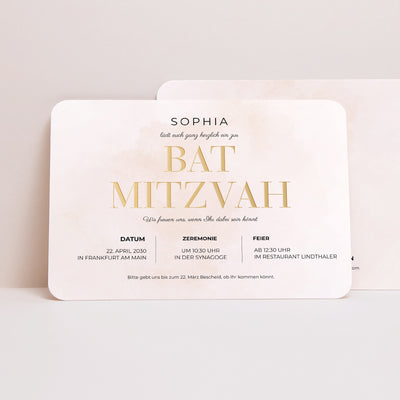 Bat Mitzva-Karte