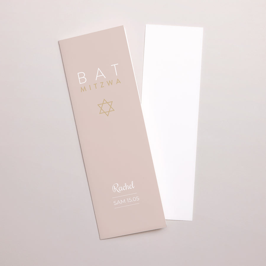 Einladungskarte Bat Mitzvah Fotoautomaten Lesezeichen Erwachen foto