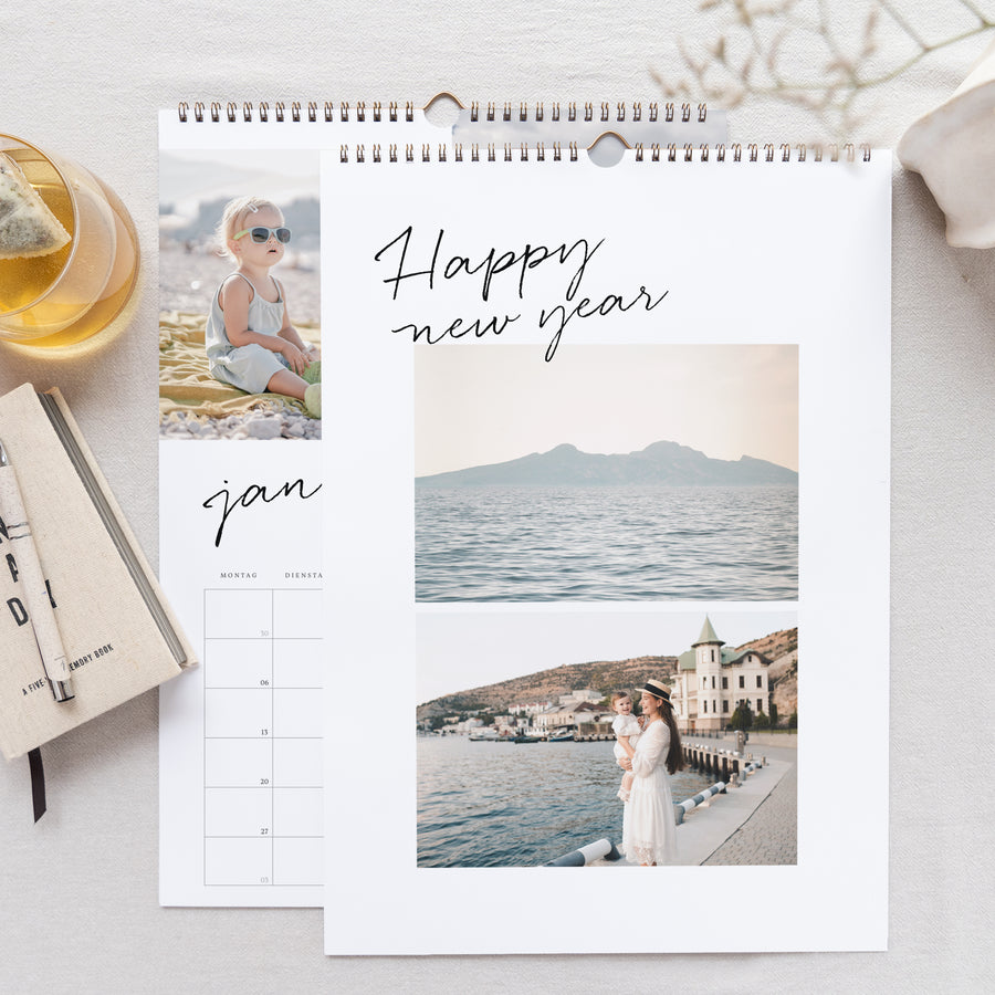 Kalender Weihnachten Wandgemälde A3 Typo Brush foto