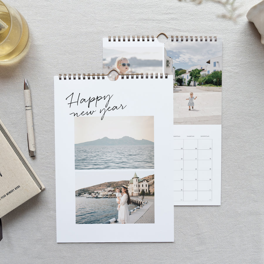 Kalender Weihnachten Wandbild A4 Typo Brush foto