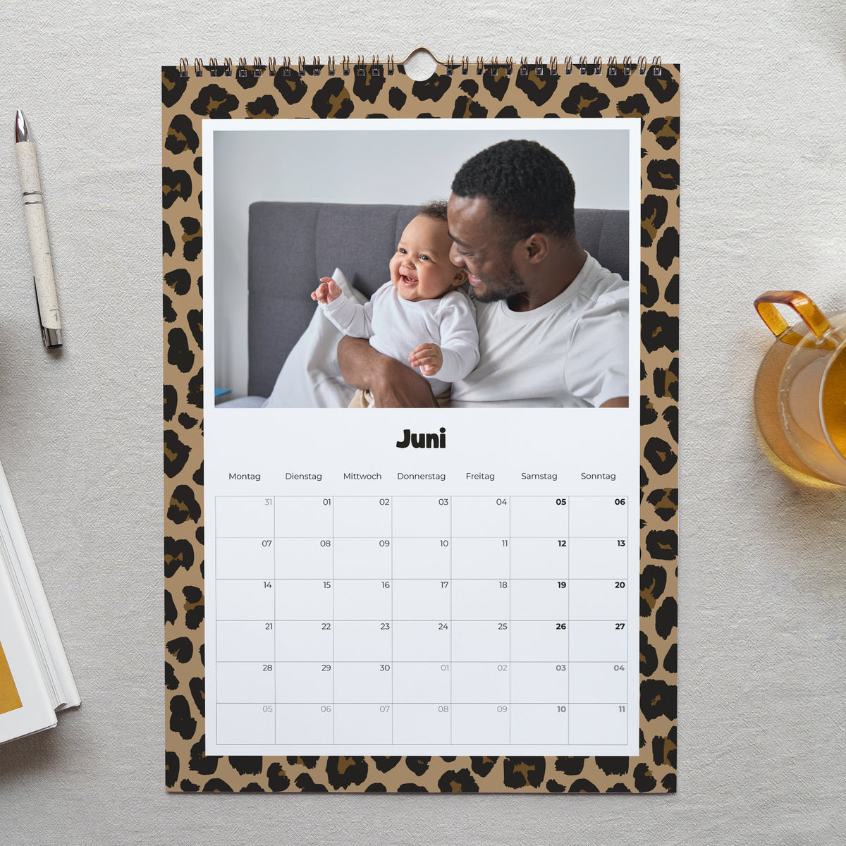 Kalender Weihnachten Wandgemälde A3 Leoparden-Tendenz-Gradienten foto N° 2