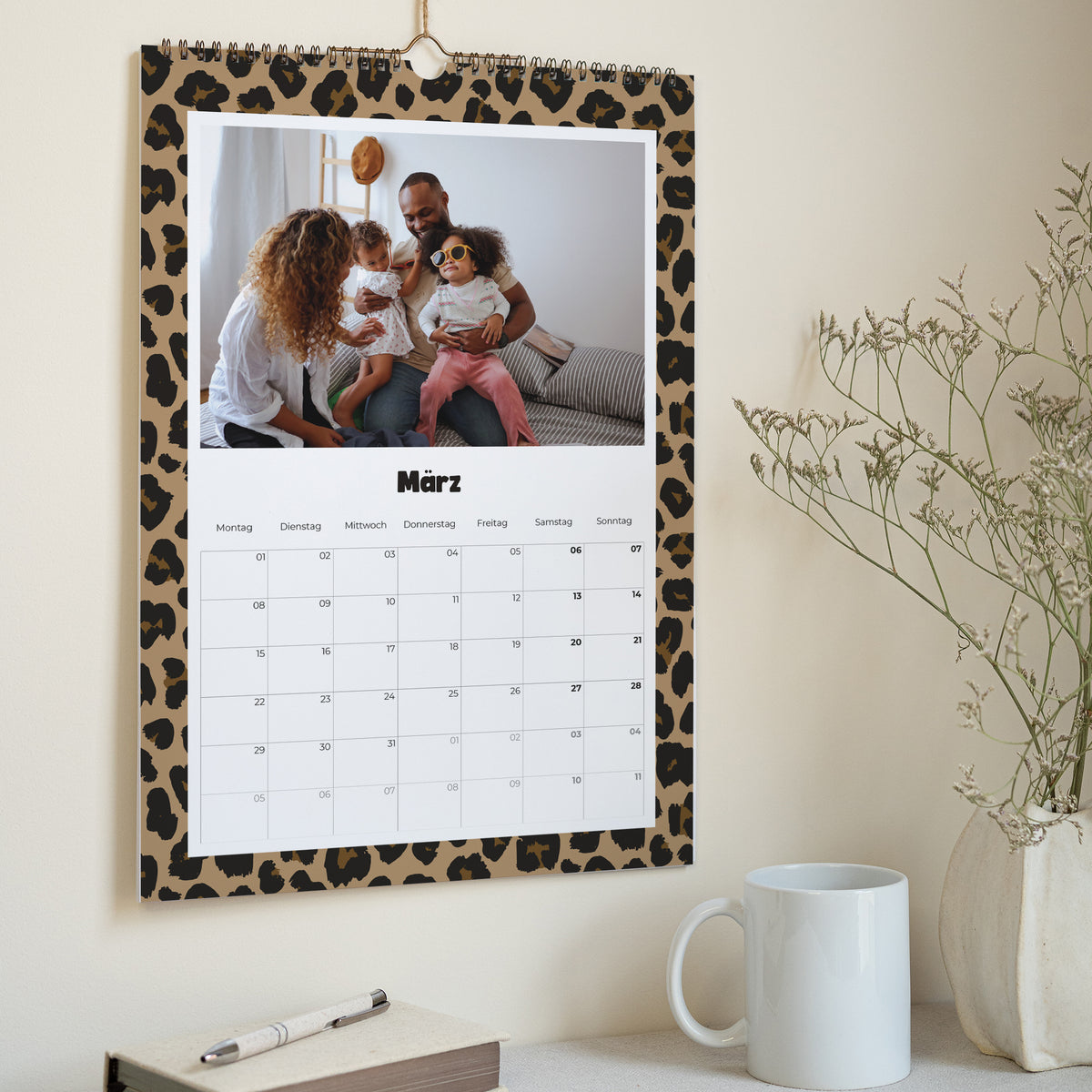 Kalender Weihnachten Wandgemälde A3 Leoparden-Tendenz-Gradienten foto N° 3