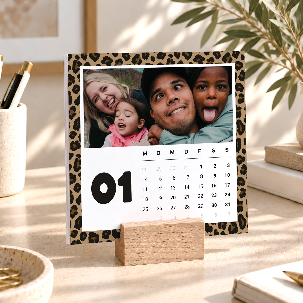 Kalender Weihnachten 6 Karten Leoparden-Tendenz-Gradienten foto N° 1
