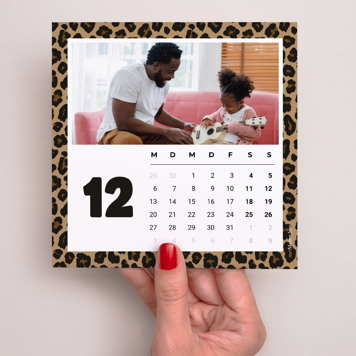 Kalender Weihnachten 6 Karten Leoparden-Tendenz-Gradienten foto N° 5
