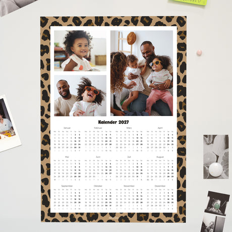 Kalender Weihnachten Magnetischer, einblattkalender hochformat Leoparden-Tendenz-Gradienten