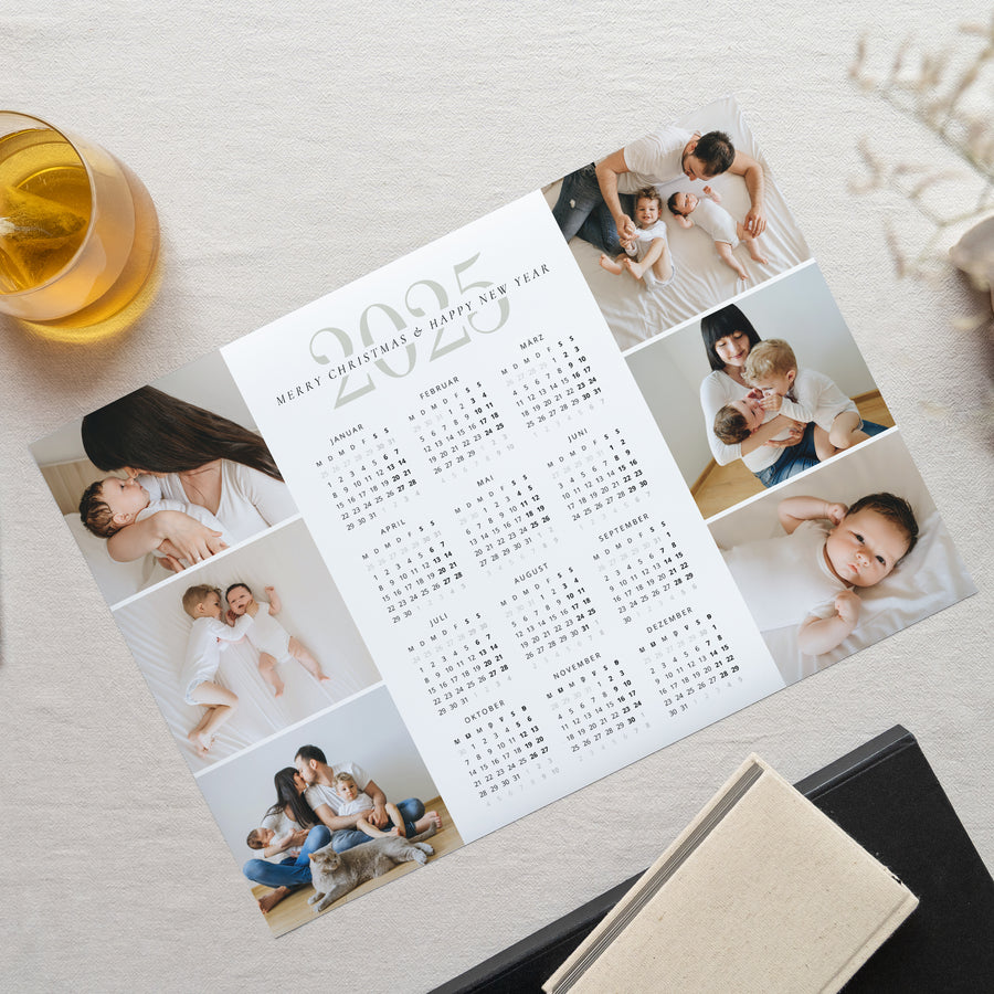 Kalender Weihnachten Einseitiges Landschaftslayou New Start foto