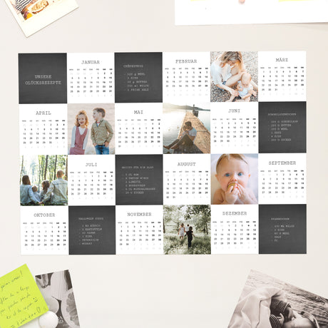 Kalender Weihnachten Magnetischer, einseitiges landschaft Rezept für Glück
