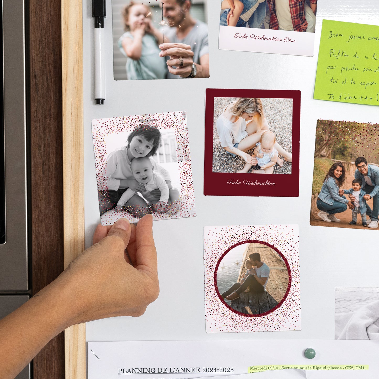 Fotoabzug Weihnachten Pack mit 12, magnetisch Rahmen & Glitzer foto N° 2