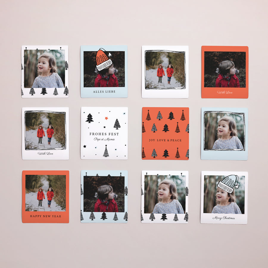 Fotoabzug Weihnachten Pack mit 12, magnetisch Jolis Sapins foto
