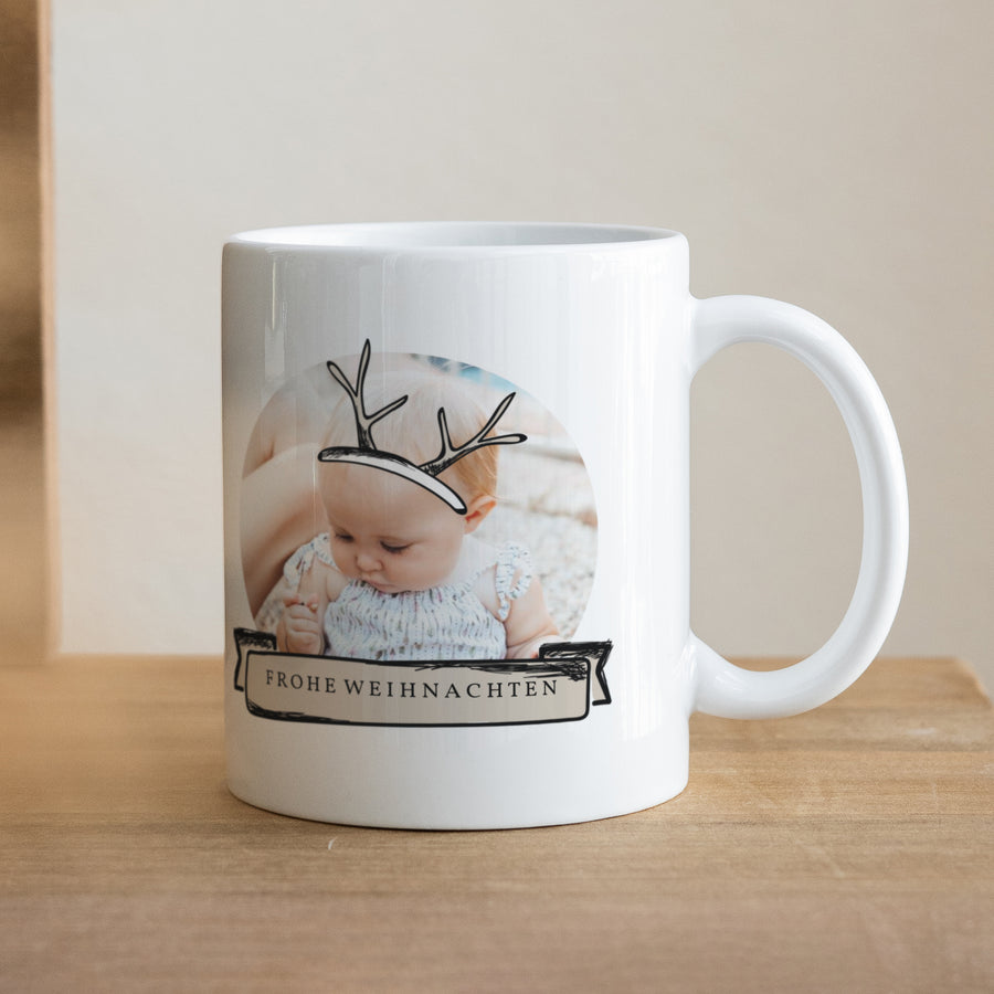 Tasse Objekte Weiß Kleines Rentier foto