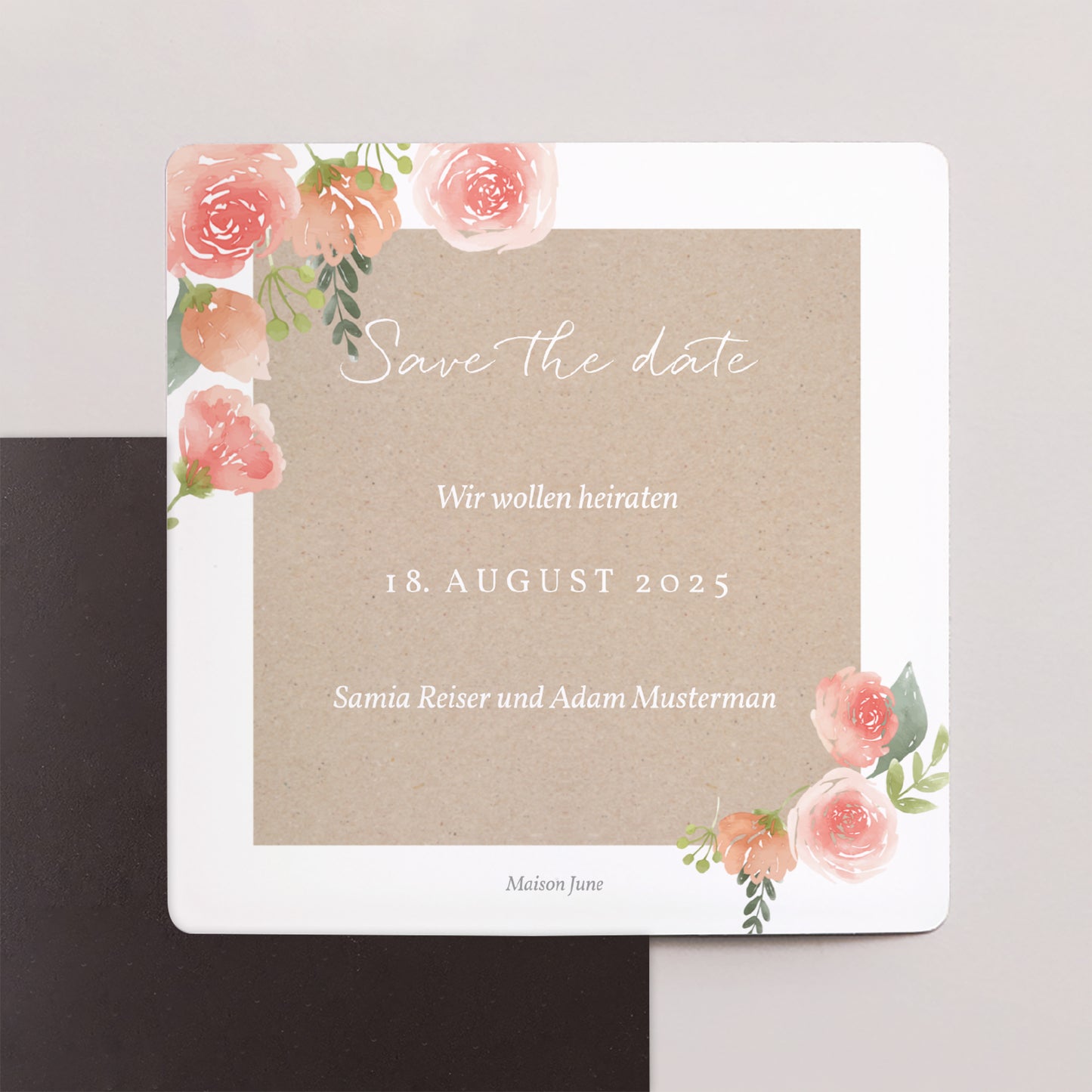 Save the date Karte Hochzeit Satz von 9, magnetisch. Landleben Angeln foto N° 1