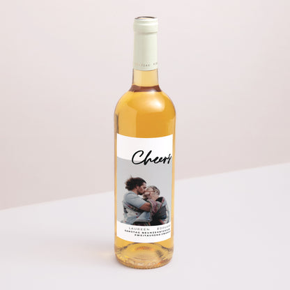 Flaschenetikett Hochzeit Porträt Spachtelmasse und Majestic foto N° 1