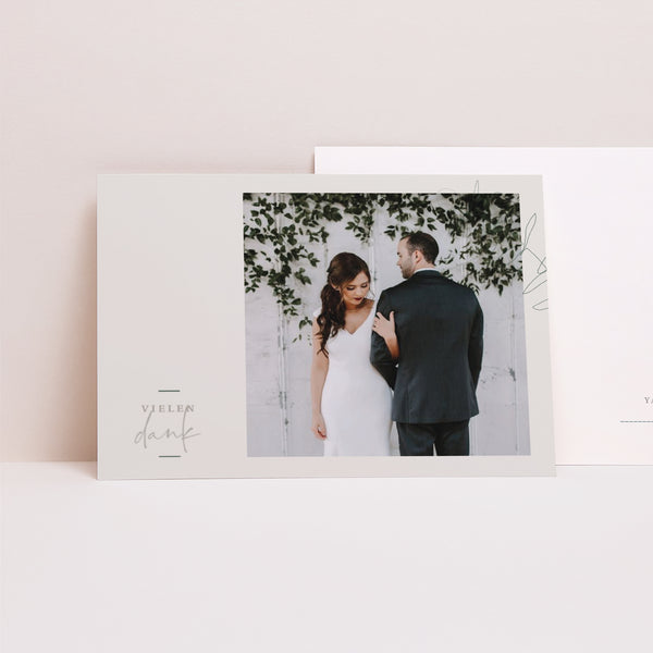 Dankeskarte Hochzeit Landschaft Eukalyptus foto