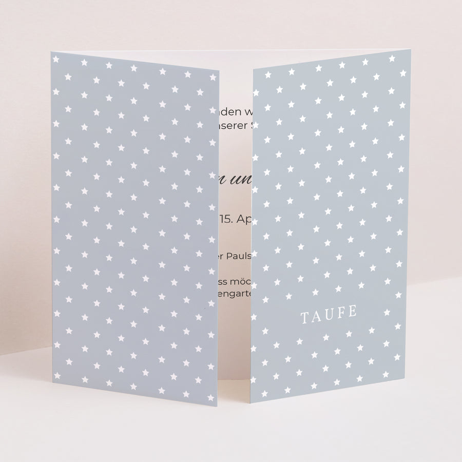 Taufeinladung Triptychon Fensteröffnung Sterne des Lichts foto