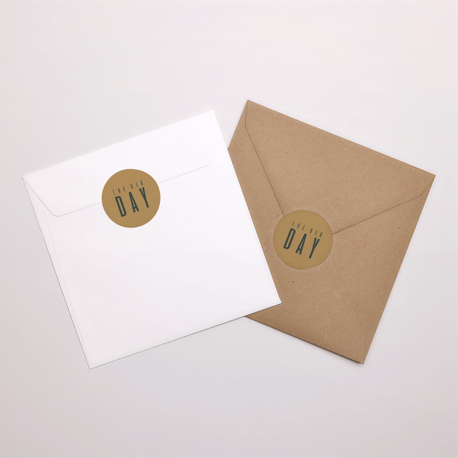 Sticker Hochzeit Rund Grün & Kraft foto