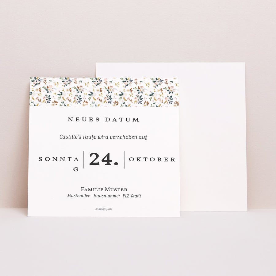 Taufeinladung Quadrat Liberty Kinfolk foto