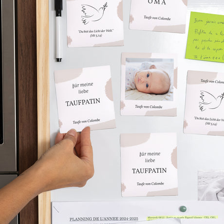 Dankeskarte Taufe Pack mit 12, magnetisch Artsy