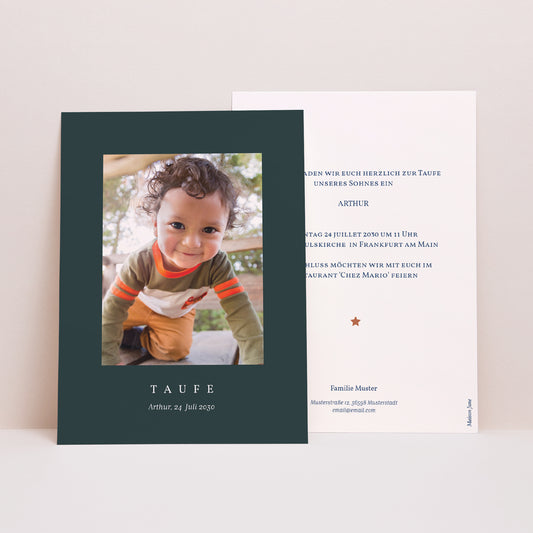 Taufeinladung Kleines Schiff foto