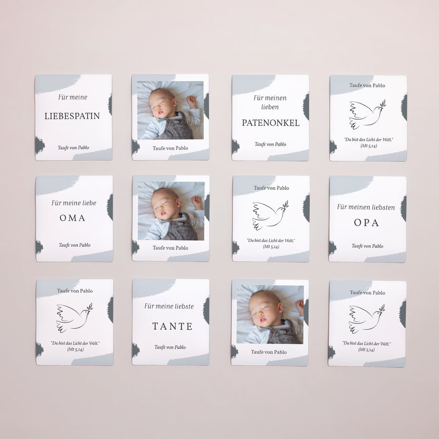 Dankeskarte Taufe Pack mit 12, magnetisch Artsy-Craftsy foto