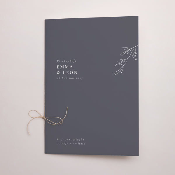 Kirchenheft Hochzeit Doppelflügel Inspiration Kinfolk foto