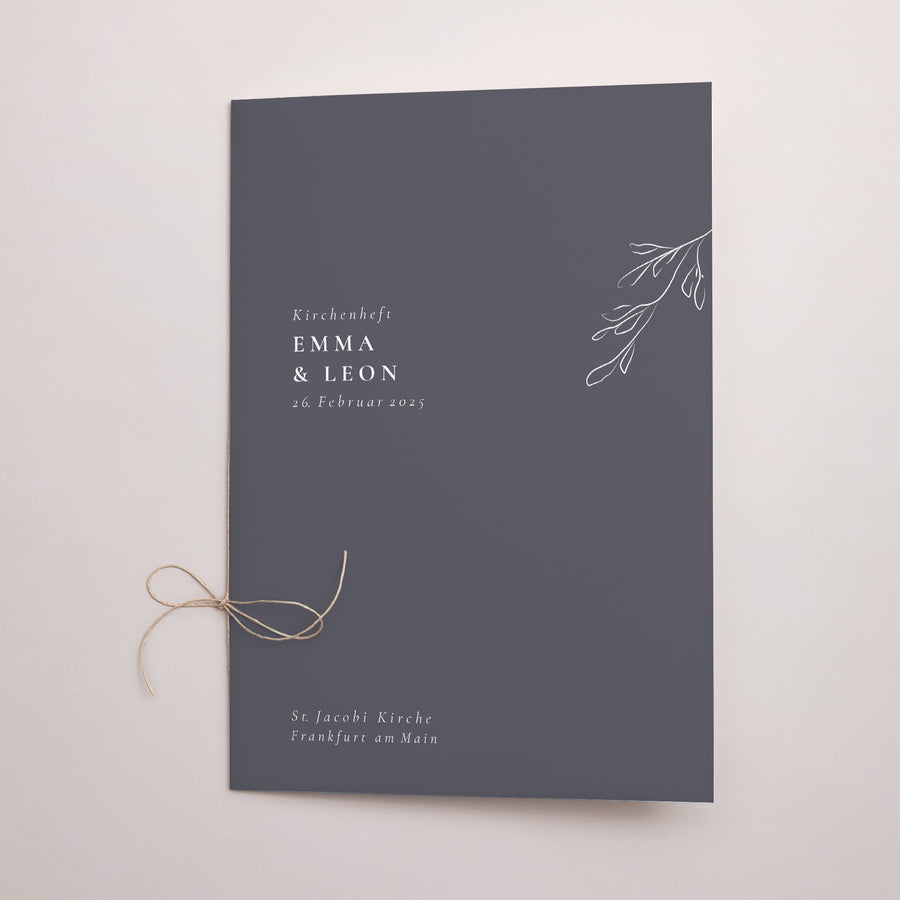 Kirchenheft Hochzeit Doppelflügel Inspiration Kinfolk foto