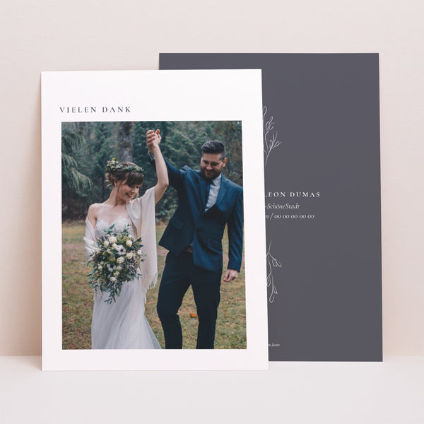 Dankeskarte Hochzeit Porträt Inspiration Kinfolk foto