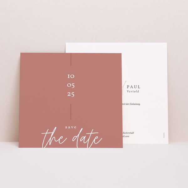 Save the date Karte Hochzeit Quadrat Bohemian Spirit foto
