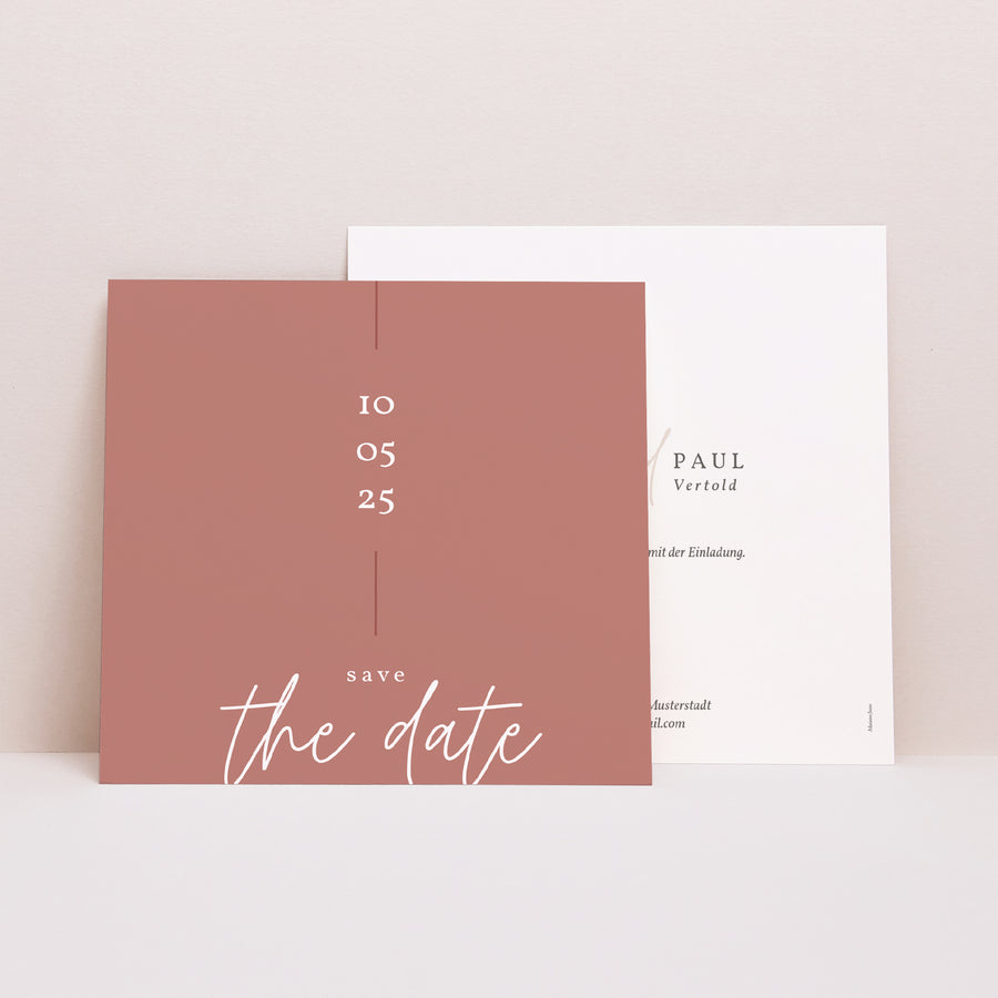 Save the date Karte Hochzeit Quadrat Bohemian Spirit foto