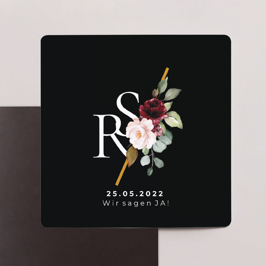 Save the date Karte Hochzeit Satz von 9, magnetisch. Rock'n'Gold foto