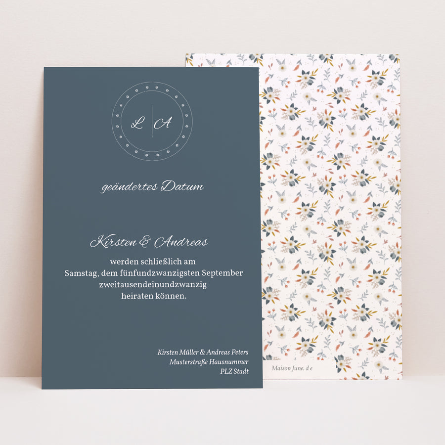 Beilegekarte Hochzeit PortraitPorträt Milleflori foto