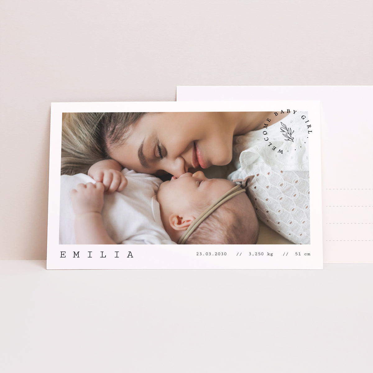 Geburtskarten Landschaft Postkarte foto