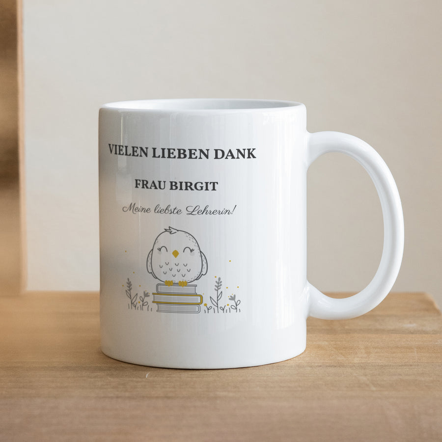 Tasse Objekte Weiß Nanny Eule foto