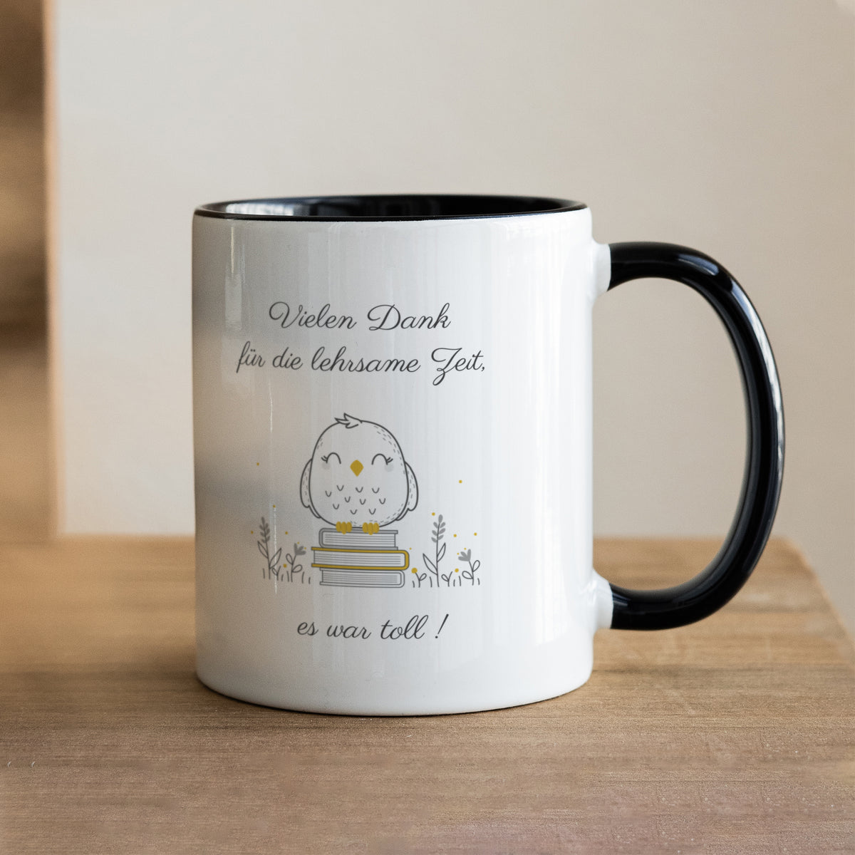 Tasse Objekte Schwarz Nanny Eule foto