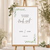 Begrüßungstafel Hochzeit Porträt 60 x 90 cm Rahmen Blätter foto N° 1