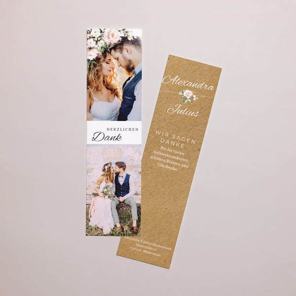 Karte Hochzeit Lesezeichen Romantische Kraft foto