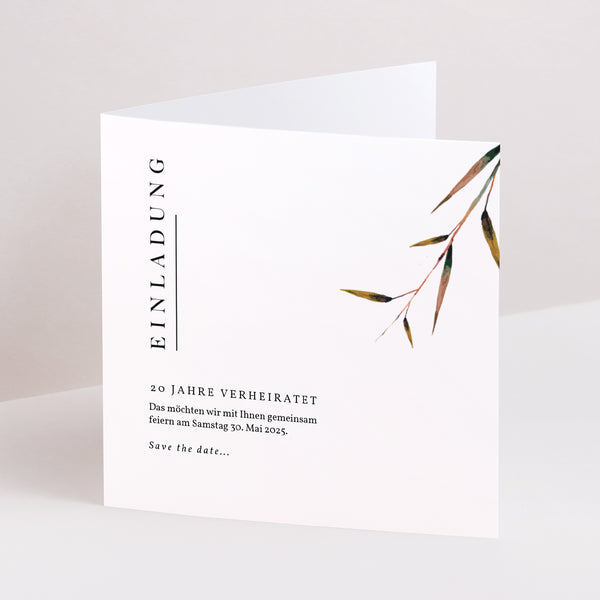 Einladungskarte Hochzeitstag Doppelflügiges Quadrat Hochzeiten und Jubiläen foto
