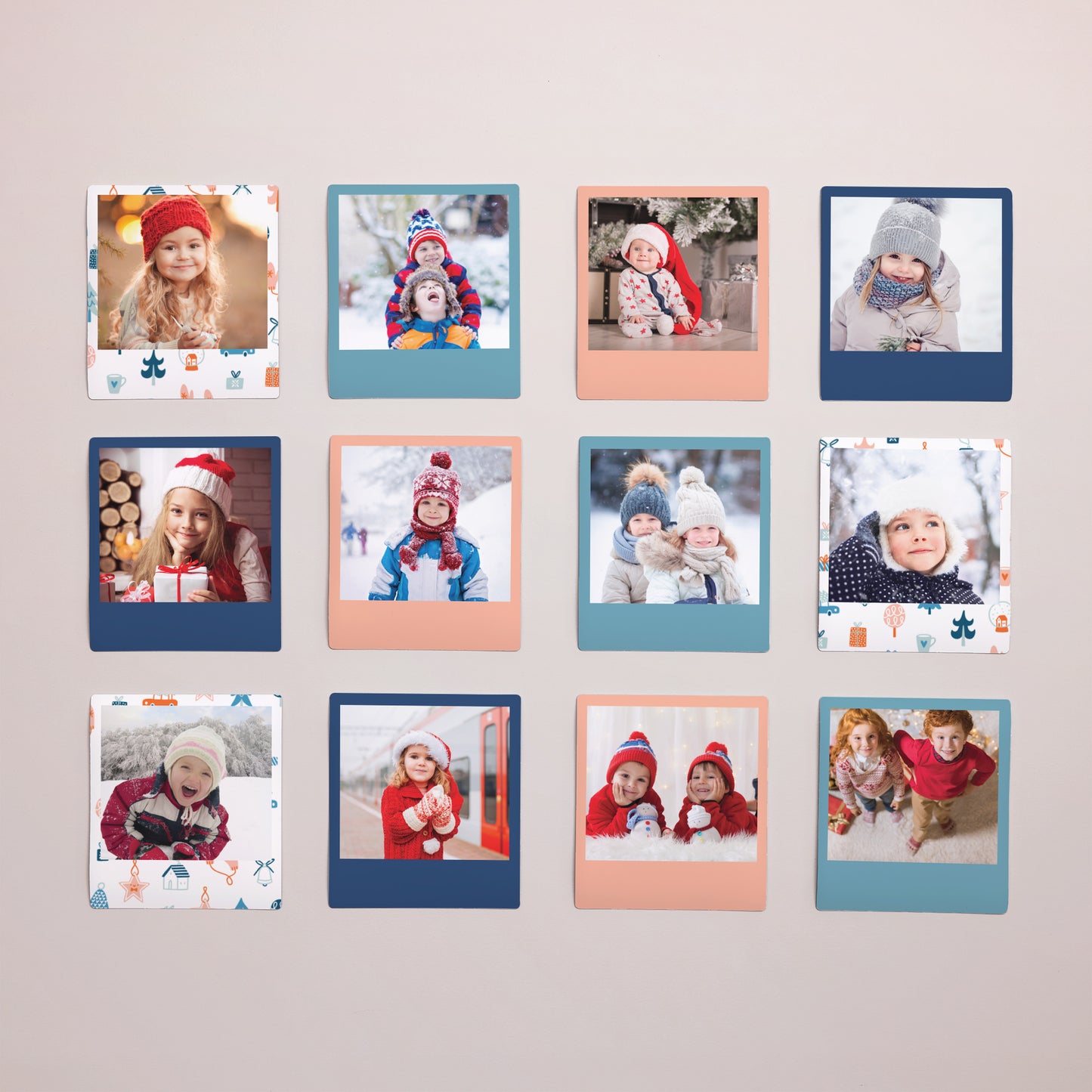 Fotoabzug Weihnachten Pack mit 12, magnetisch Schöne Weihnachtsvektoren foto N° 1