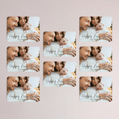 Weihnachtskarte Weihnachten Set von 8, magnetisch, Landschaft, rechteckige abgerundete Ecken Frohes neues Jahr II foto N° 3