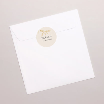 Sticker Geburt Rund Junge Sprosse foto N° 3