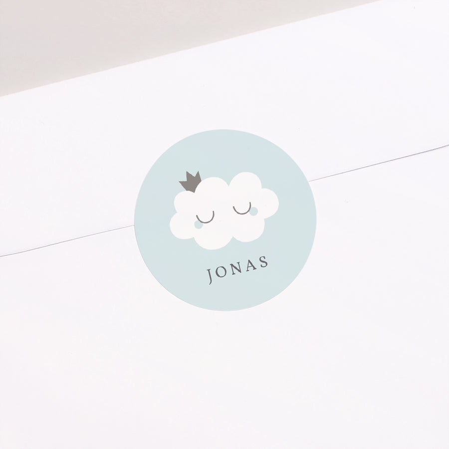 Sticker Geburt Rund Little cloud blue foto